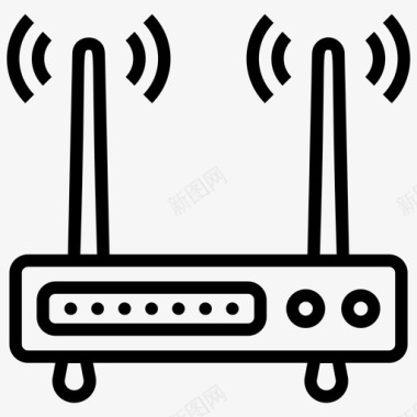 路由器矢量wifi路由器宽带调制解调器互联网设备图标图标