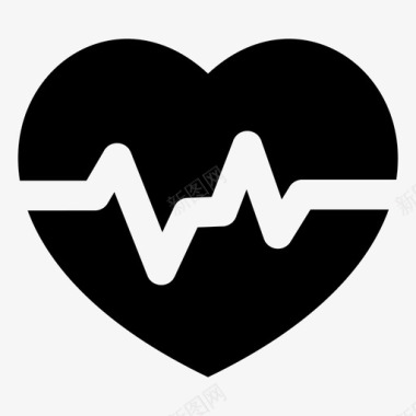 心电图红色心率心肺心电图图标图标