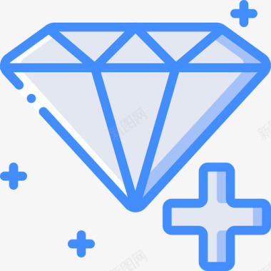 钻石电脑游戏5蓝色图标图标