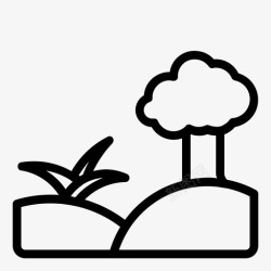 公共设施标识花园田野草地图标高清图片