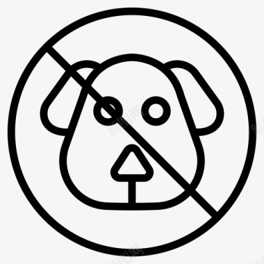 不允许动物禁止图标图标
