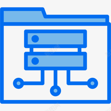 5G背景文件夹计算机数据存储5蓝色图标图标