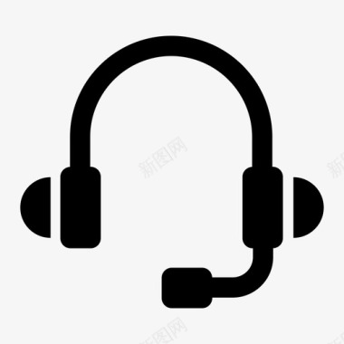 耳机音频设备通讯符号图标图标