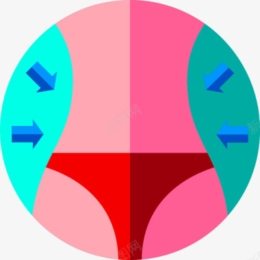 装饰画图标脂肪整形手术16扁平图标图标