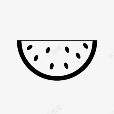 卡通夏天的西瓜西瓜食物水果图标图标