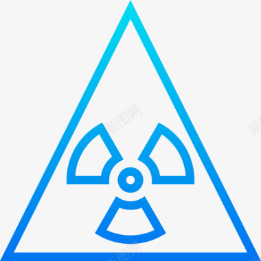 放射条纹放射性污染14梯度图标图标