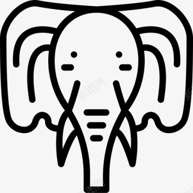 大象背影大象狩猎11号直系图标图标