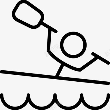 运动会标志独木舟小船皮划艇图标图标