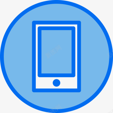 智能手机界面按钮6蓝色图标图标