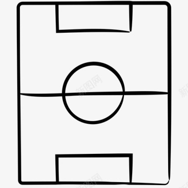 足球场体育场体育手绘图标图标
