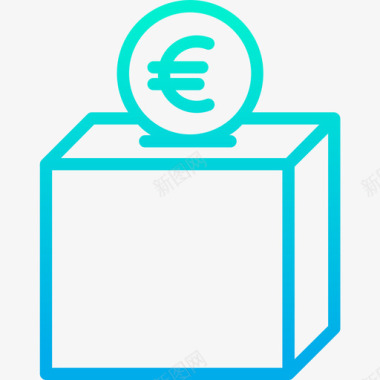 火焰欧元图标欧元慈善53梯度图标图标