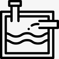 公共服务标识污水处理公共服务2线性图标高清图片