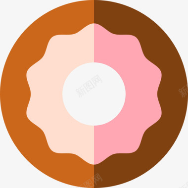 甜甜圈甜甜圈糖果和糖果10个扁平图标图标