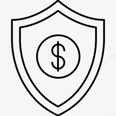 火焰美元图标安全美元金钱图标图标