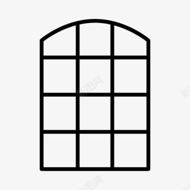 多窗格窗建筑建筑图纸图标图标