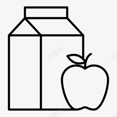 平安夜苹果包装利乐苹果饮料图标图标