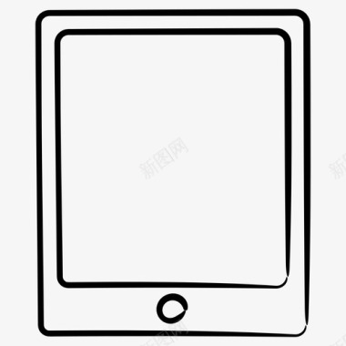 平板电脑ipad电子产品手绘图标图标