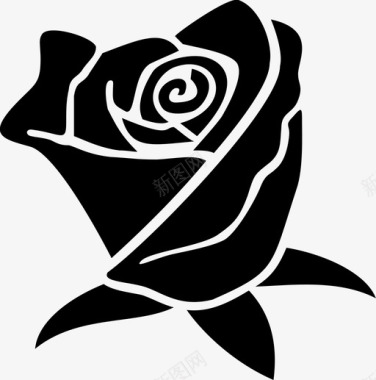 玫瑰花盛开红玫瑰图标图标