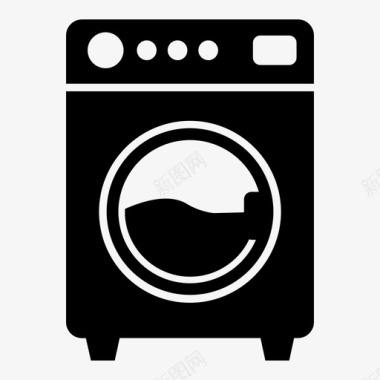 洗衣机公寓度假屋图标图标