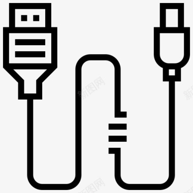 矢量连接器智能手机电缆通信连接器图标图标