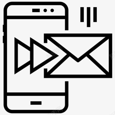 发送邮件转发消息转发短信移动消息图标图标