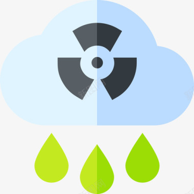 酸雨核能16平坦图标图标