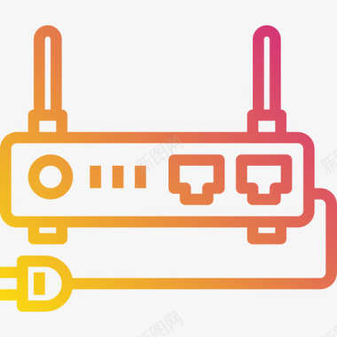 家用小功率Wifi家用电子6渐变图标图标