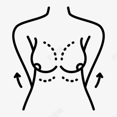 隆胸手术隆胸保健医疗图标图标
