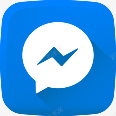 Messenger社交媒体徽标3彩色图标图标