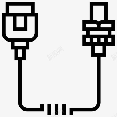 矢量连接器sme电缆通信连接器图标图标