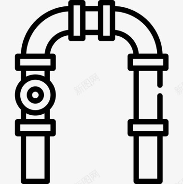 城市钥匙素材管道智能城市17线性图标图标