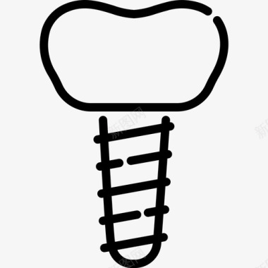 足部护理植入物牙科牙根图标图标