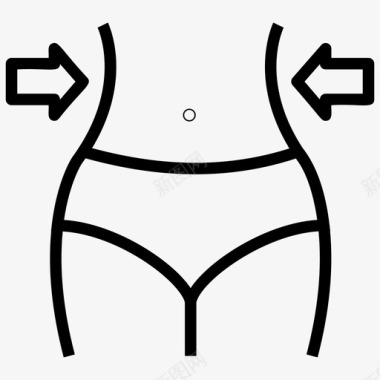 运动人物减肥节食健身图标图标