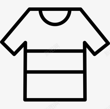 T恤男士配件5件直线型图标图标