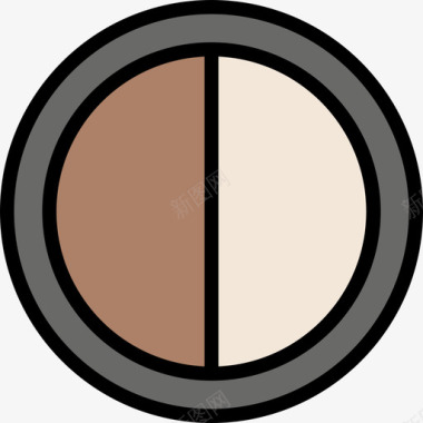 古铜色美容化妆品4线性颜色图标图标