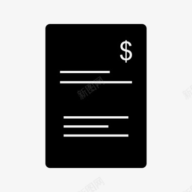 帐单税务21管理仪表板线黑色图标图标