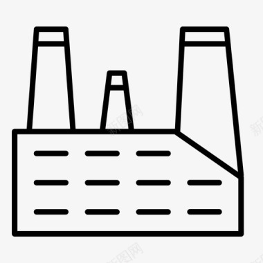 废料工厂建筑制造图标图标