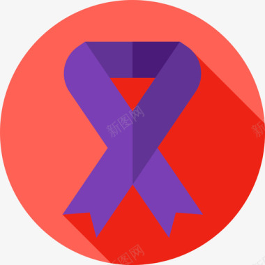 紫色丝带妇女节10平装图标图标