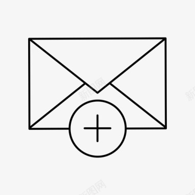 添加信件通信电子邮件图标图标