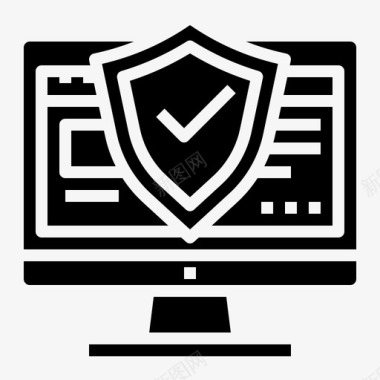 病毒网页防御防病毒安全图标图标