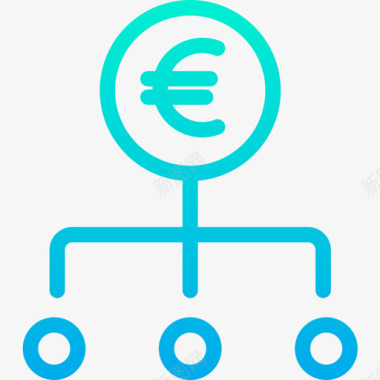 火焰欧元图标欧元商业241梯度图标图标