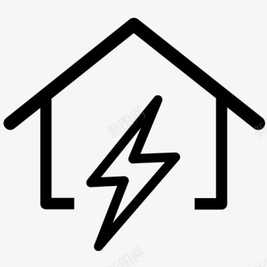 生态住宅电力节能图标图标