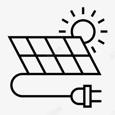 太阳能板太阳能板绿色能源可再生能源图标图标