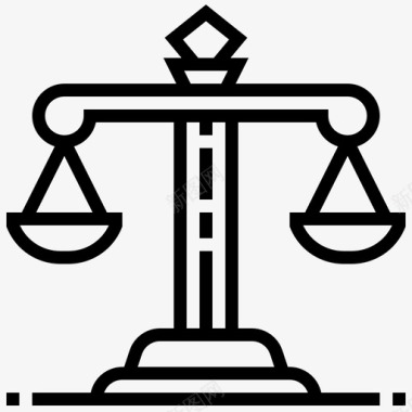 公正平衡法律图标图标