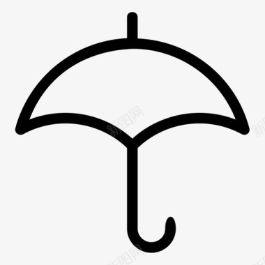 雨伞保护伞天气图标图标