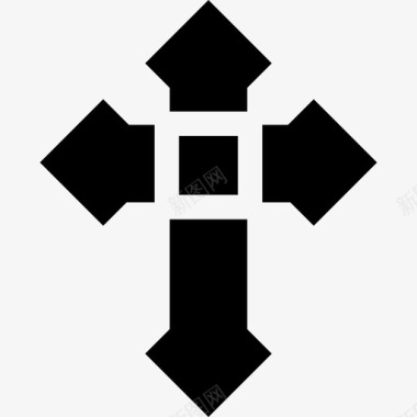 十字架标志十字架胡里11号填充物图标图标