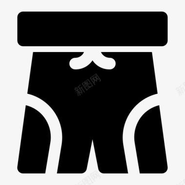 男士短裤平底裤图标图标