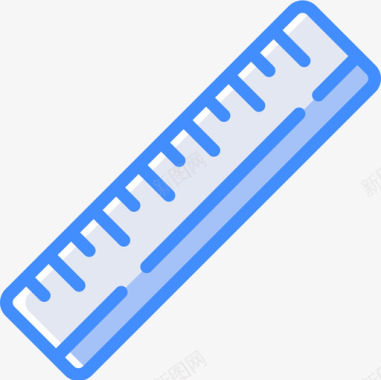 尺子实用工具5蓝色图标图标
