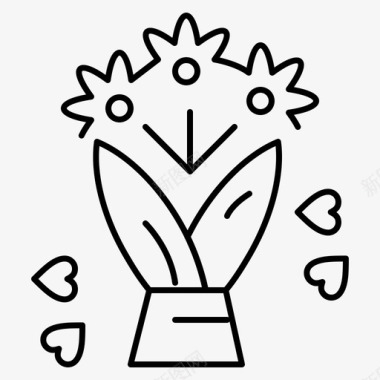 花束鲜花礼物图标图标