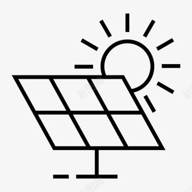太阳能板太阳能板生态能源能源电池图标图标